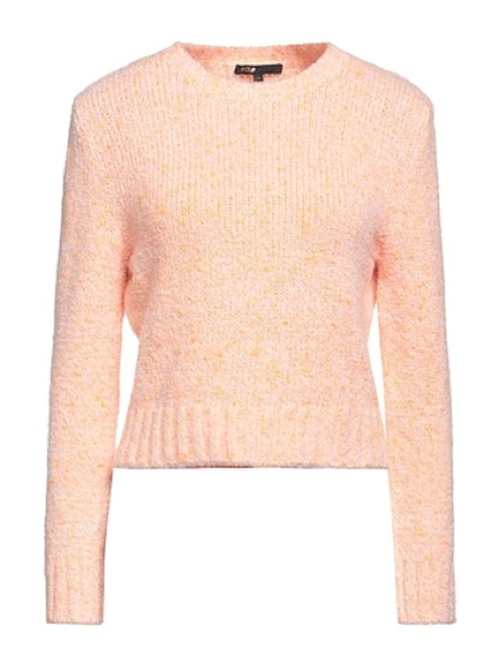 Maje Peach Marled Mohair Blend Cropped Sweater Sz 1 (S)